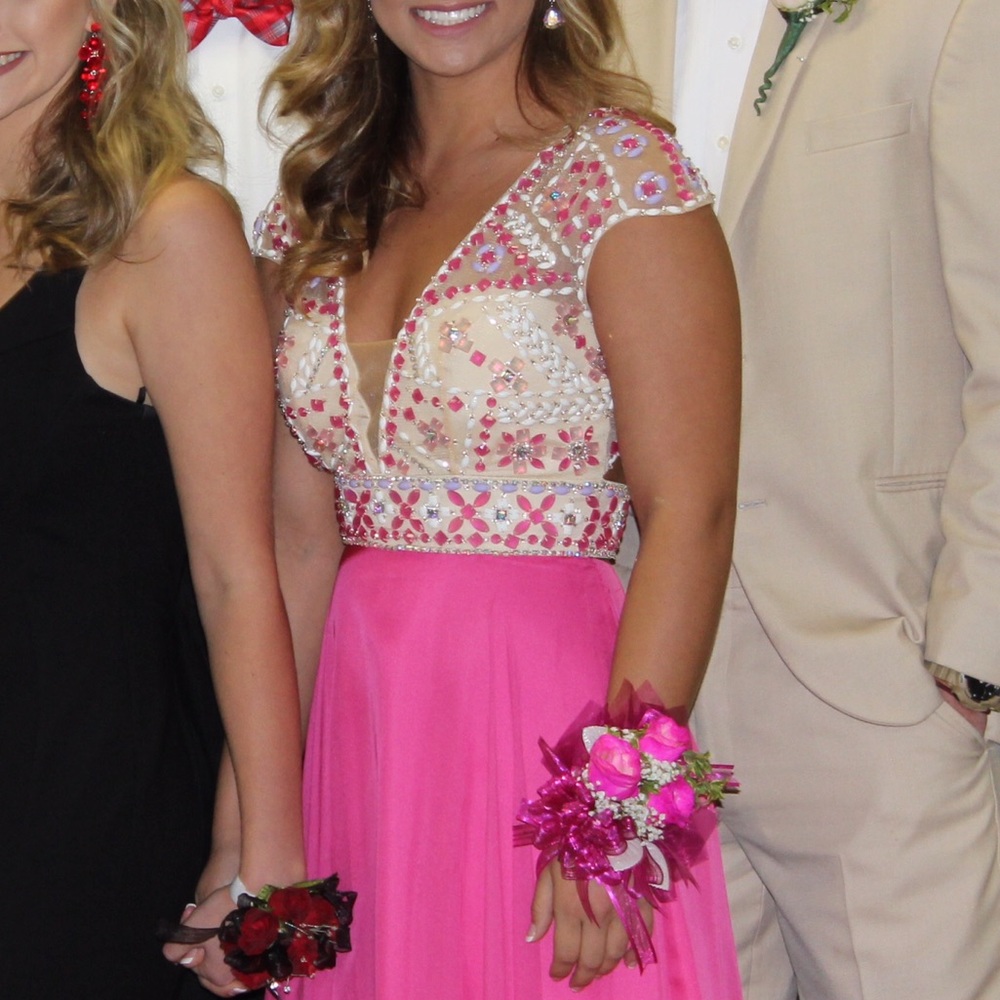 Pink Rachael Allen Prom Dress - Picture 3 of 8